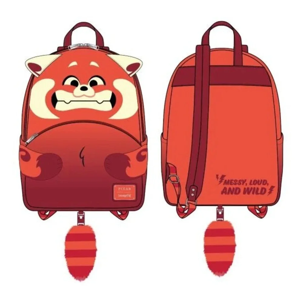 NEW Loungefly Disney Pixar Turning Red Mei Red‎ Panda Mini Backpack & Wallet Set